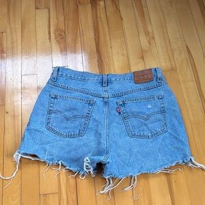Levi's Distressed Blue Denim Shorts